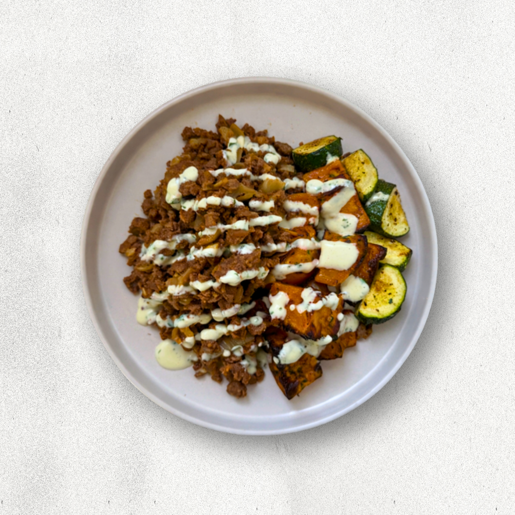 Spiced Lamb & Roasted Veg Bowl